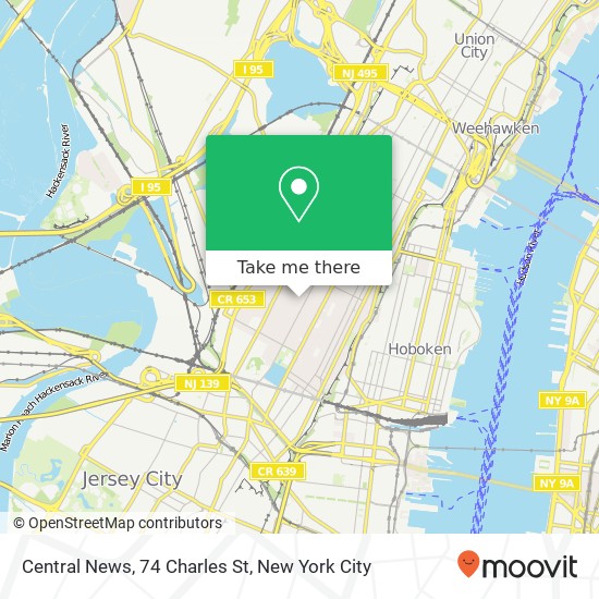 Mapa de Central News, 74 Charles St