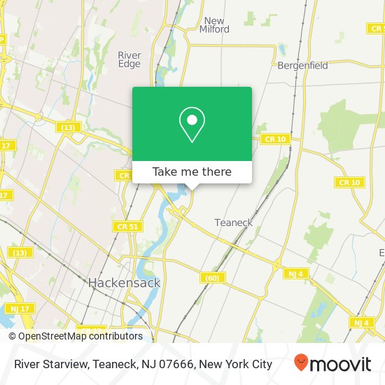 Mapa de River Starview, Teaneck, NJ 07666