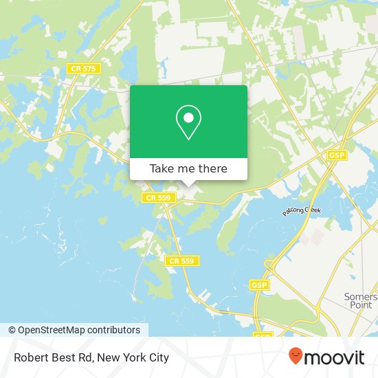 Mapa de Robert Best Rd, Egg Harbor Twp (BARGAINTOWN), NJ 08234