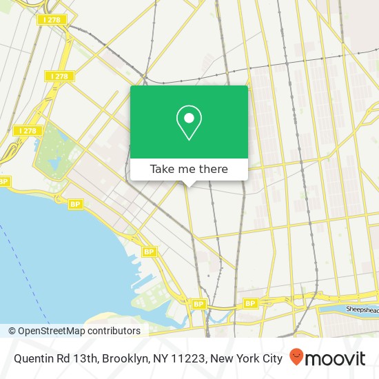 Quentin Rd 13th, Brooklyn, NY 11223 map