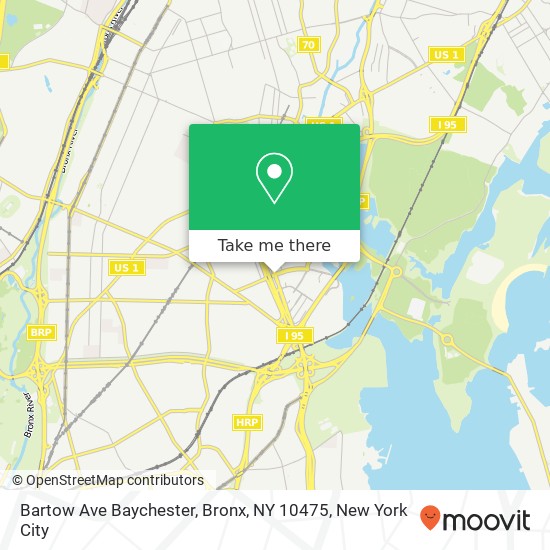 Mapa de Bartow Ave Baychester, Bronx, NY 10475