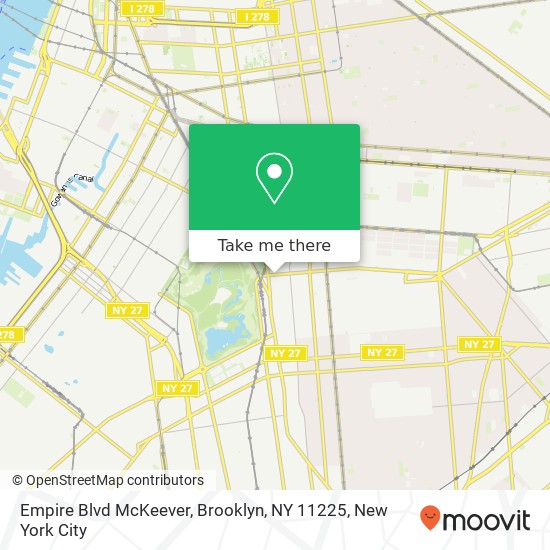 Mapa de Empire Blvd McKeever, Brooklyn, NY 11225