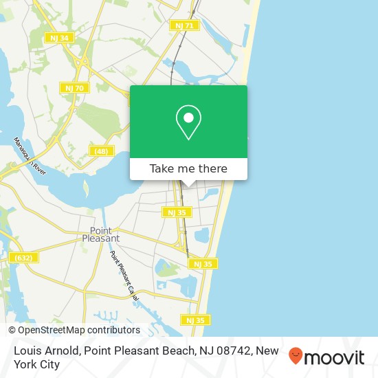 Mapa de Louis Arnold, Point Pleasant Beach, NJ 08742