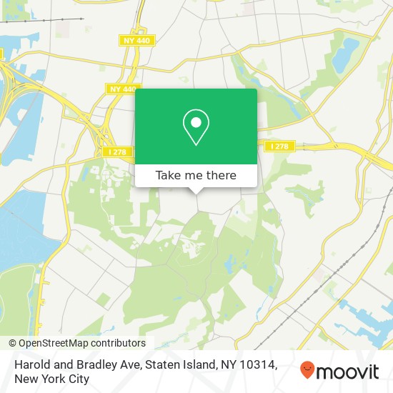 Harold and Bradley Ave, Staten Island, NY 10314 map