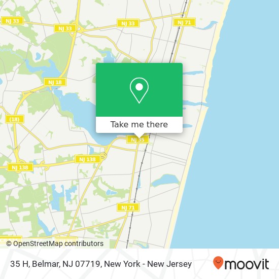 Mapa de 35 H, Belmar, NJ 07719