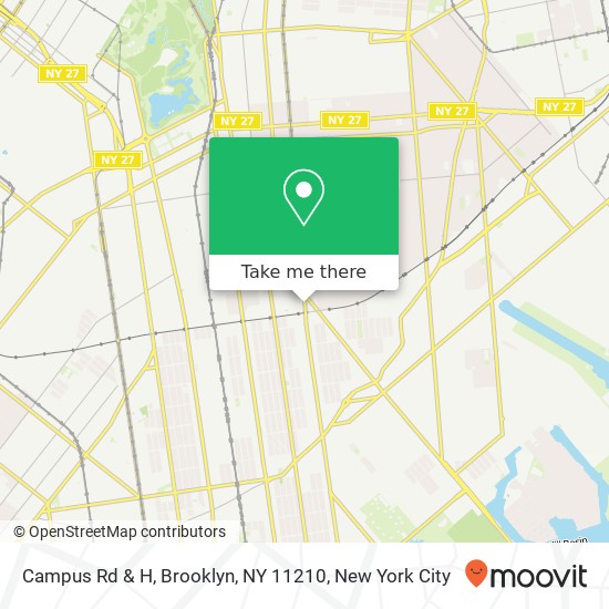 Campus Rd & H, Brooklyn, NY 11210 map