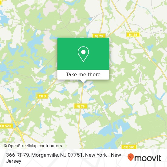 Mapa de 366 RT-79, Morganville, NJ 07751