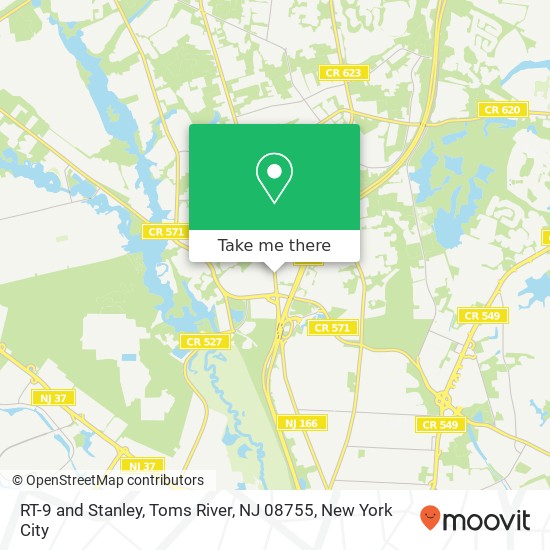 Mapa de RT-9 and Stanley, Toms River, NJ 08755