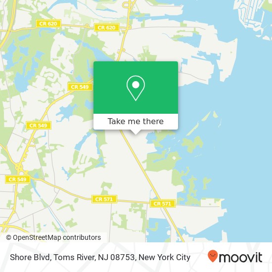 Shore Blvd, Toms River, NJ 08753 map