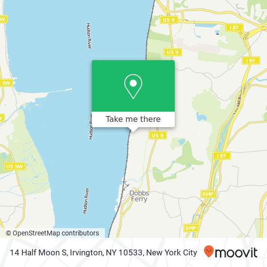 14 Half Moon S, Irvington, NY 10533 map