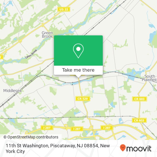 11th St Washington, Piscataway, NJ 08854 map