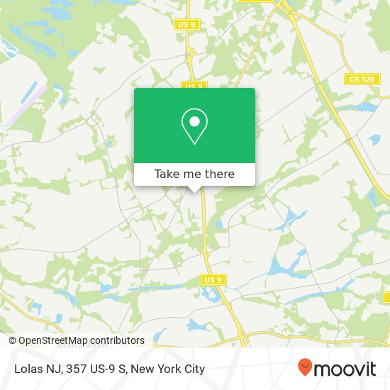 Mapa de Lolas NJ, 357 US-9 S