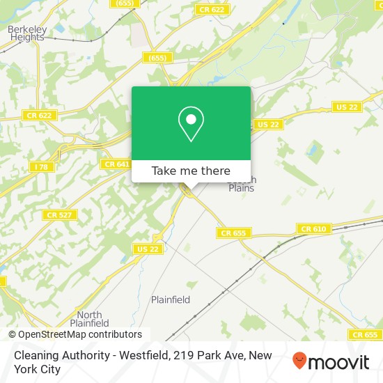 Mapa de Cleaning Authority - Westfield, 219 Park Ave