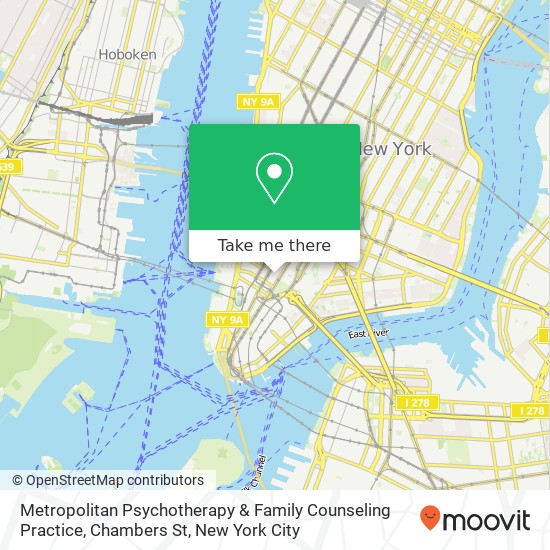 Mapa de Metropolitan Psychotherapy & Family Counseling Practice, Chambers St