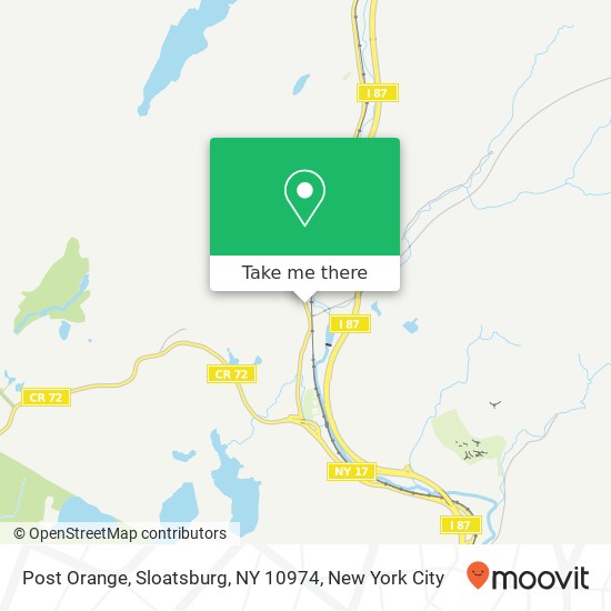 Mapa de Post Orange, Sloatsburg, NY 10974