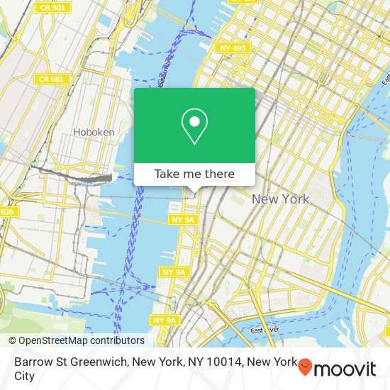 Mapa de Barrow St Greenwich, New York, NY 10014