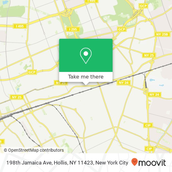 Mapa de 198th Jamaica Ave, Hollis, NY 11423