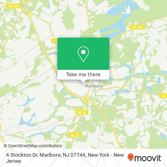 Mapa de 4 Stockton Dr, Marlboro, NJ 07746