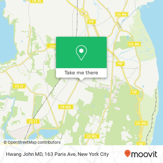 Hwang John MD, 163 Paris Ave map
