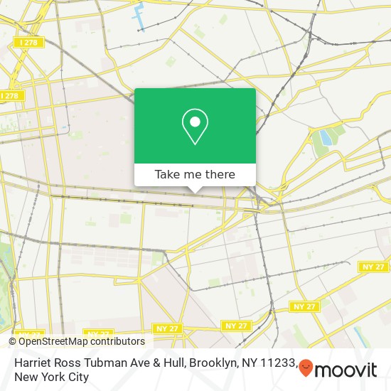 Mapa de Harriet Ross Tubman Ave & Hull, Brooklyn, NY 11233