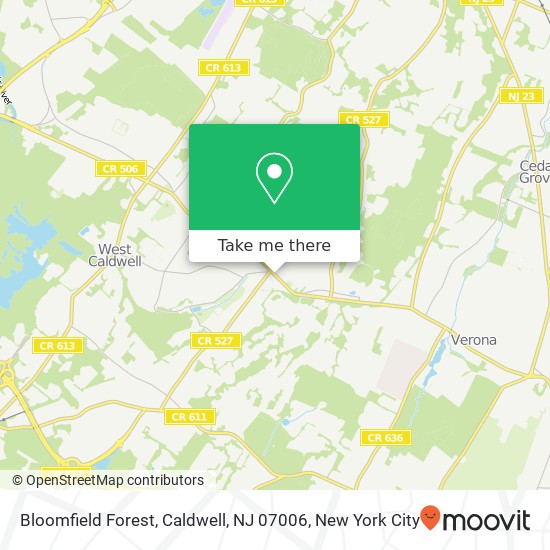 Bloomfield Forest, Caldwell, NJ 07006 map