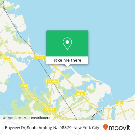 Mapa de Bayview Dr, South Amboy, NJ 08879