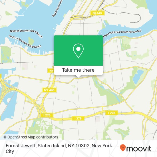 Mapa de Forest Jewett, Staten Island, NY 10302