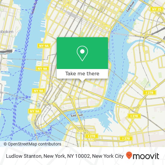 Mapa de Ludlow Stanton, New York, NY 10002