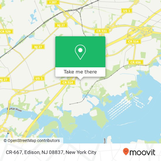 Mapa de CR-667, Edison, NJ 08837