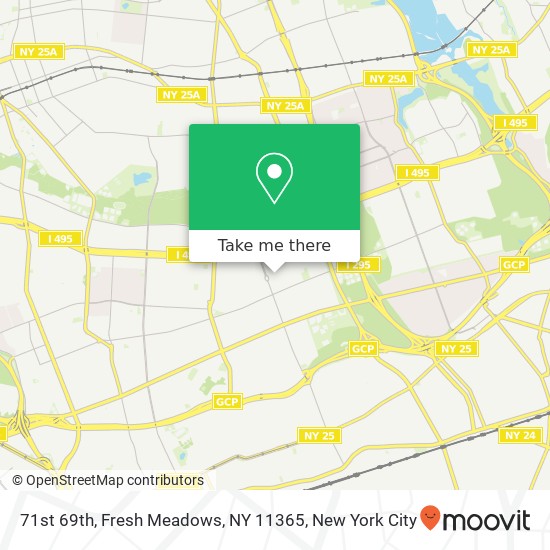 Mapa de 71st 69th, Fresh Meadows, NY 11365