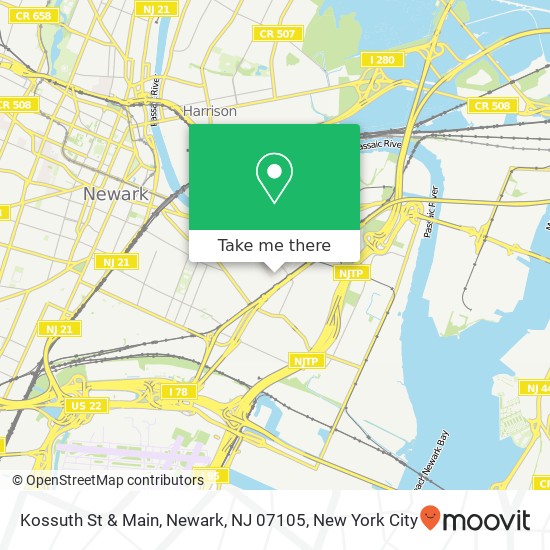 Kossuth St & Main, Newark, NJ 07105 map