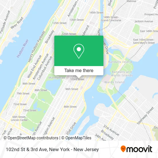 Mapa de 102nd St & 3rd Ave