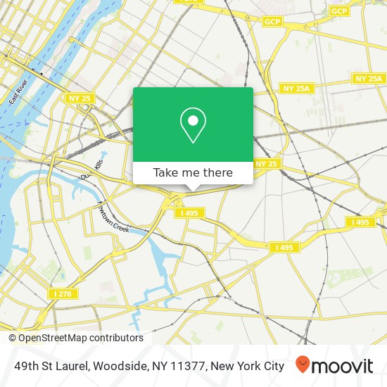 Mapa de 49th St Laurel, Woodside, NY 11377