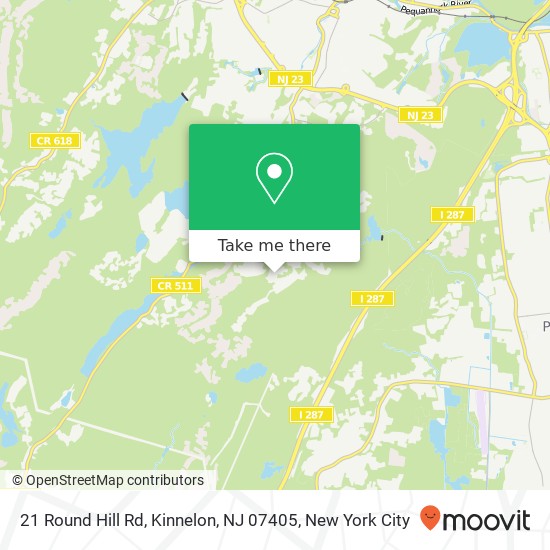 Mapa de 21 Round Hill Rd, Kinnelon, NJ 07405