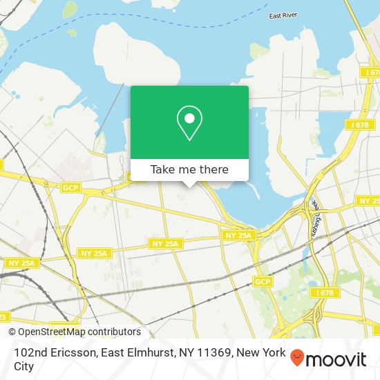 Mapa de 102nd Ericsson, East Elmhurst, NY 11369