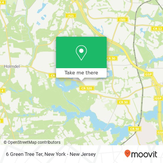 Mapa de 6 Green Tree Ter, Lincroft, NJ 07738