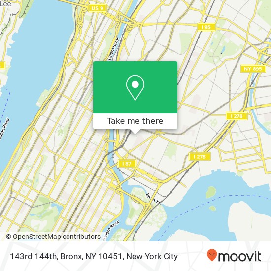 143rd 144th, Bronx, NY 10451 map
