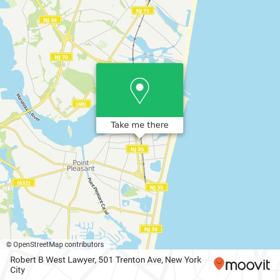 Mapa de Robert B West Lawyer, 501 Trenton Ave