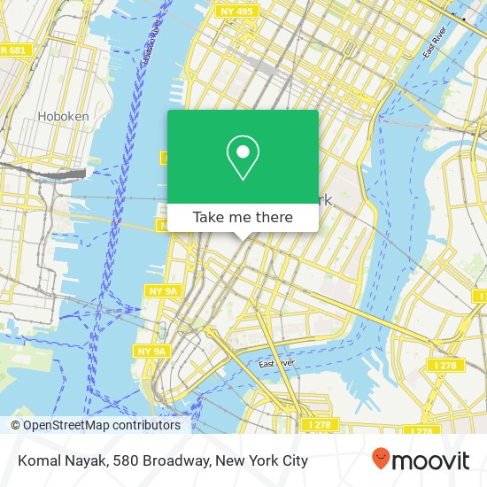 Komal Nayak, 580 Broadway map