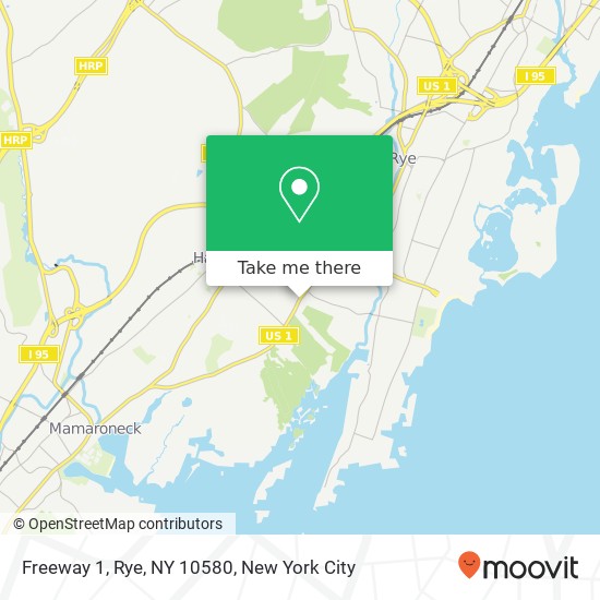 Mapa de Freeway 1, Rye, NY 10580