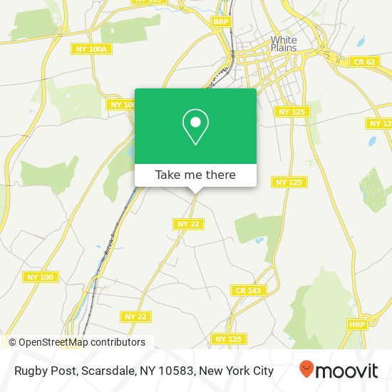 Mapa de Rugby Post, Scarsdale, NY 10583