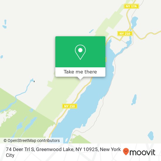 Mapa de 74 Deer Trl S, Greenwood Lake, NY 10925