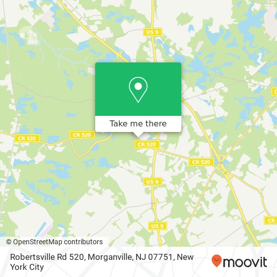Mapa de Robertsville Rd 520, Morganville, NJ 07751