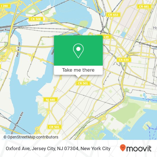 Oxford Ave, Jersey City, NJ 07304 map