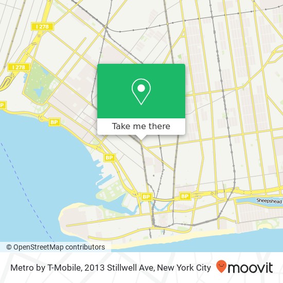Mapa de Metro by T-Mobile, 2013 Stillwell Ave