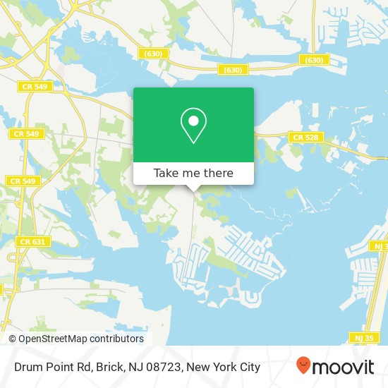 Mapa de Drum Point Rd, Brick, NJ 08723