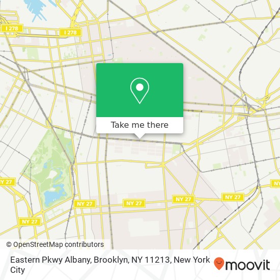 Eastern Pkwy Albany, Brooklyn, NY 11213 map