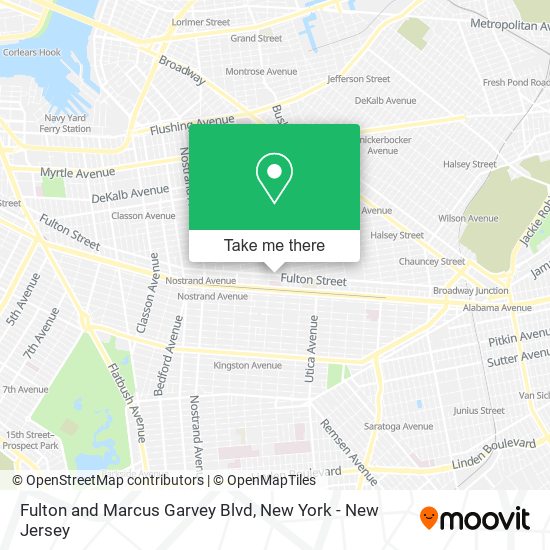 Fulton and Marcus Garvey Blvd map