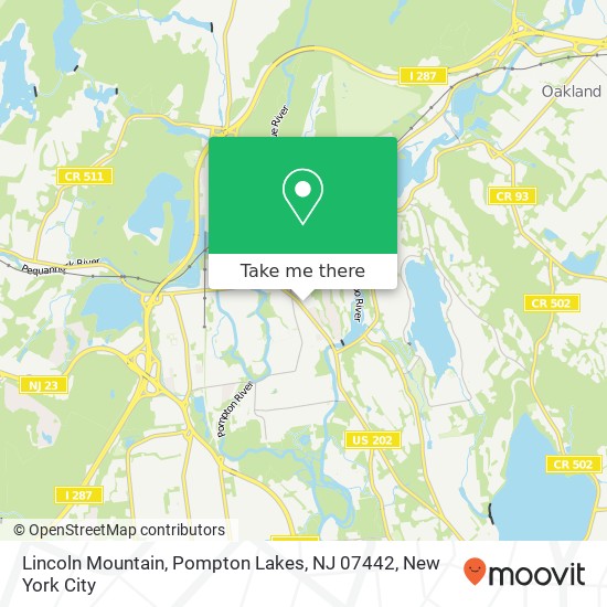 Mapa de Lincoln Mountain, Pompton Lakes, NJ 07442