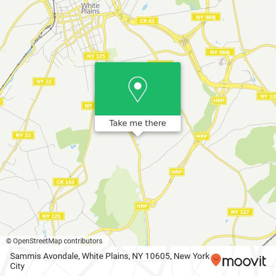 Mapa de Sammis Avondale, White Plains, NY 10605
